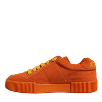 Dolce & Gabbana Orange Miami Leather Low Top Sneakers Shoes