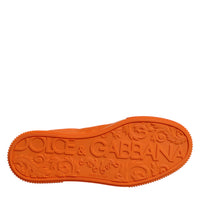 Dolce & Gabbana Orange Miami Leather Low Top Sneakers Shoes