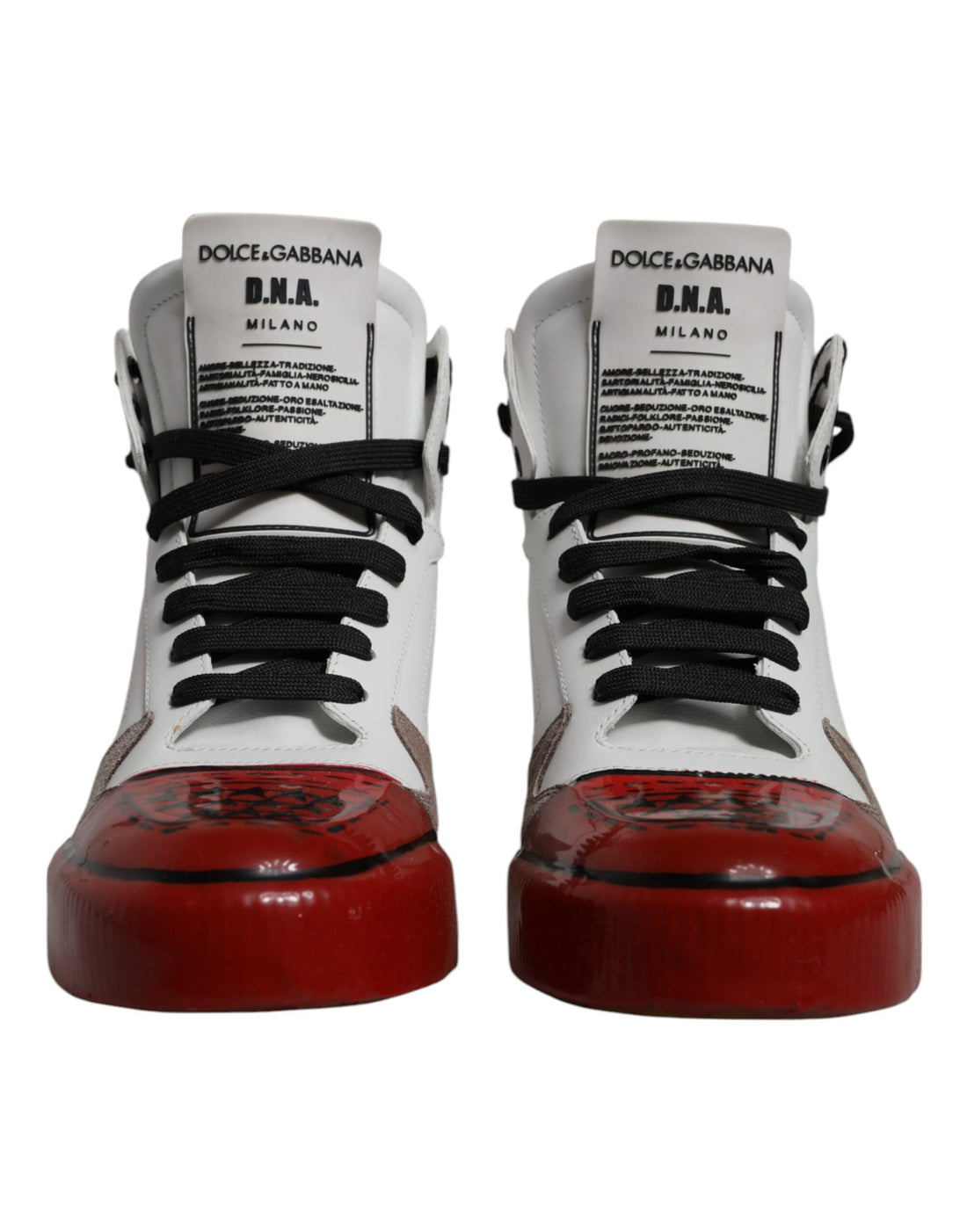 Dolce & Gabbana Multicolor Leather High Top Sneakers Shoes