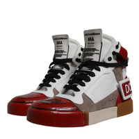 Dolce & Gabbana Multicolor Leather High Top Sneakers Shoes