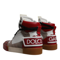 Dolce & Gabbana Multicolor Leather High Top Sneakers Shoes