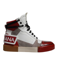 Dolce & Gabbana Multicolor Leather High Top Sneakers Shoes