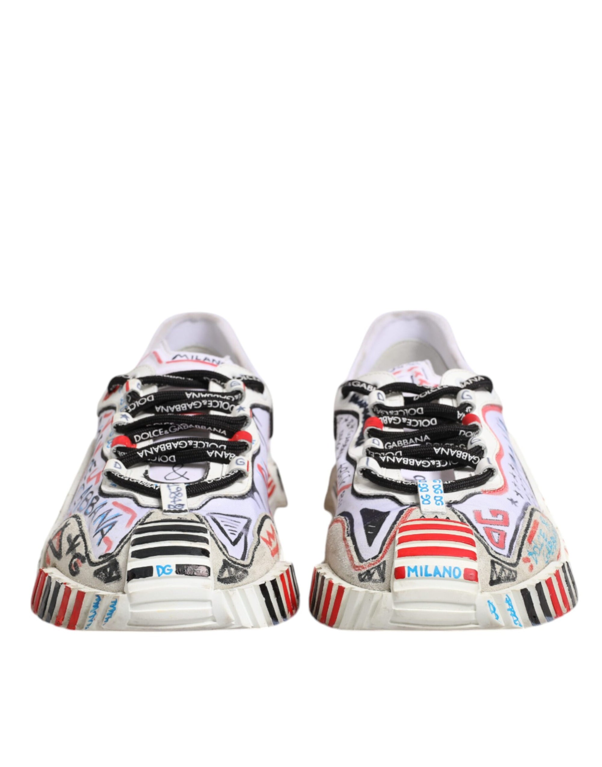 Dolce &amp; Gabbana Multicolor Suede Fabric NS1 Sneakers Shoes