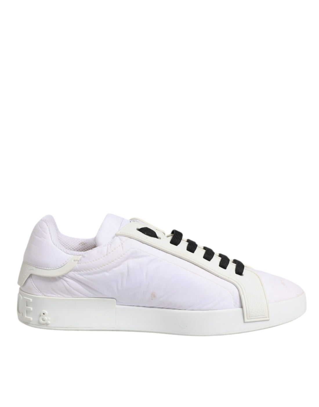 Dolce & Gabbana White Portofino Logo Low Top Sneakers Shoes