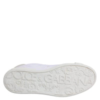 Dolce & Gabbana White Portofino Logo Low Top Sneakers Shoes