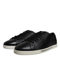 Dolce & Gabbana Black Low Top Men Saint Tropez Sneakers Shoes