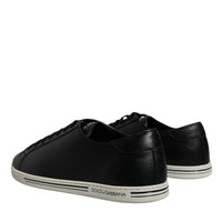 Dolce & Gabbana Black Low Top Men Saint Tropez Sneakers Shoes