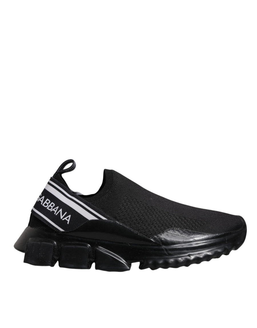 Dolce & Gabbana Black Sorrento Slip On Low Top Sneakers Shoes