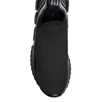 Dolce & Gabbana Black Sorrento Slip On Low Top Sneakers Shoes