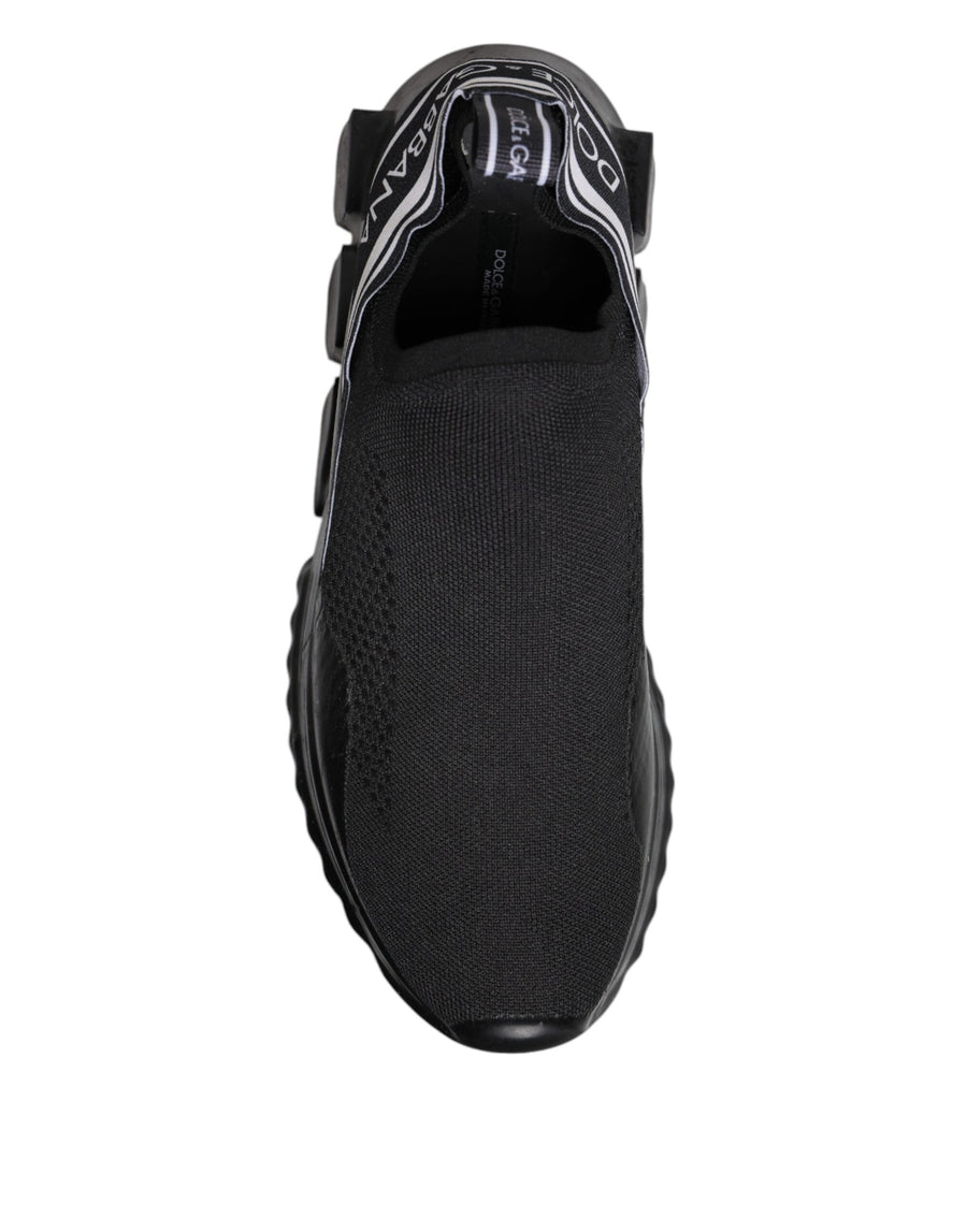 Dolce & Gabbana Black Sorrento Slip On Low Top Sneakers Shoes