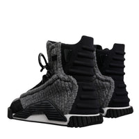 Dolce & Gabbana Gray Black NS1 High Top Boots Sneakers Shoes