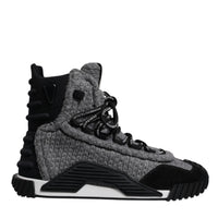 Dolce & Gabbana Gray Black NS1 High Top Boots Sneakers Shoes