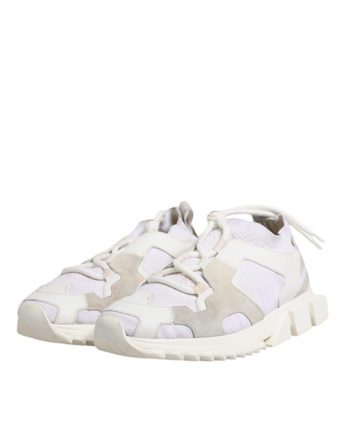 Dolce & Gabbana White Mesh Sorrento Trekking Sneakers Shoes