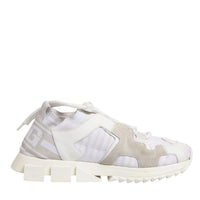 Dolce & Gabbana White Mesh Sorrento Trekking Sneakers Shoes