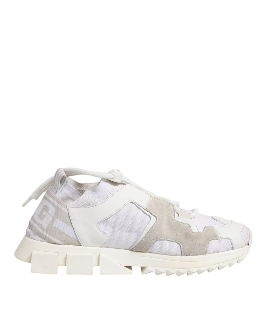 Dolce & Gabbana White Mesh Sorrento Trekking Sneakers Shoes