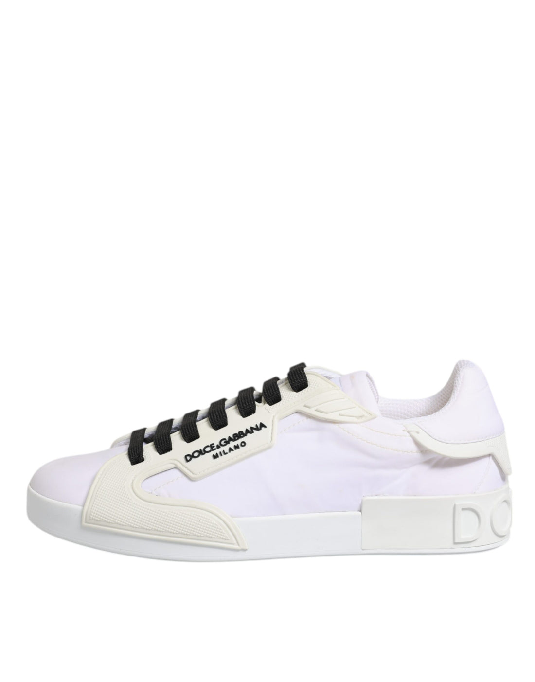 Dolce & Gabbana White Portofino Logo Low Top Sneakers Shoes