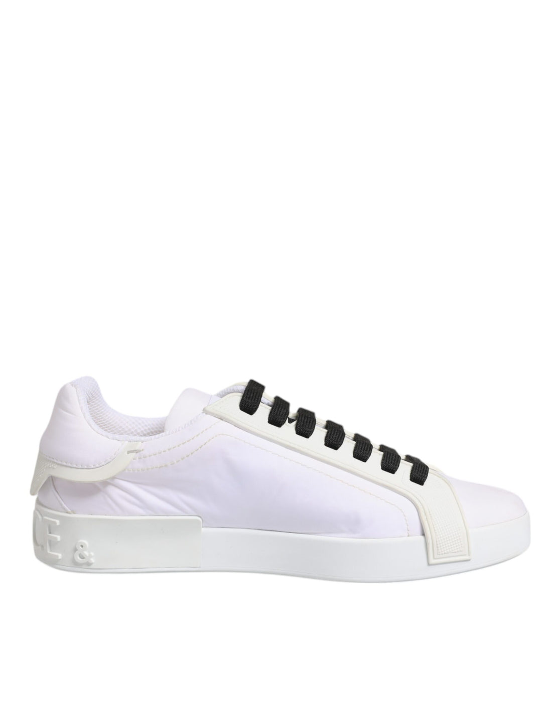 Dolce & Gabbana White Portofino Logo Low Top Sneakers Shoes