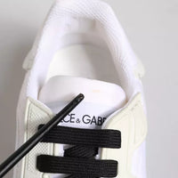 Dolce & Gabbana White Portofino Logo Low Top Sneakers Shoes