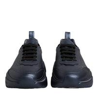 Dolce & Gabbana Dark Blue DAYMASTER Leather Sneakers Shoes