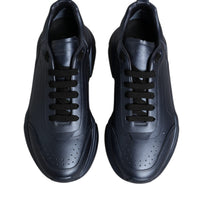 Dolce & Gabbana Dark Blue DAYMASTER Leather Sneakers Shoes