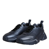 Dolce & Gabbana Dark Blue DAYMASTER Leather Sneakers Shoes