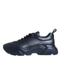 Dolce & Gabbana Dark Blue DAYMASTER Leather Sneakers Shoes