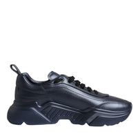 Dolce & Gabbana Dark Blue DAYMASTER Leather Sneakers Shoes