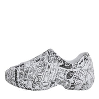 Dolce & Gabbana White Black Graffiti Daymaster Sneakers Shoes