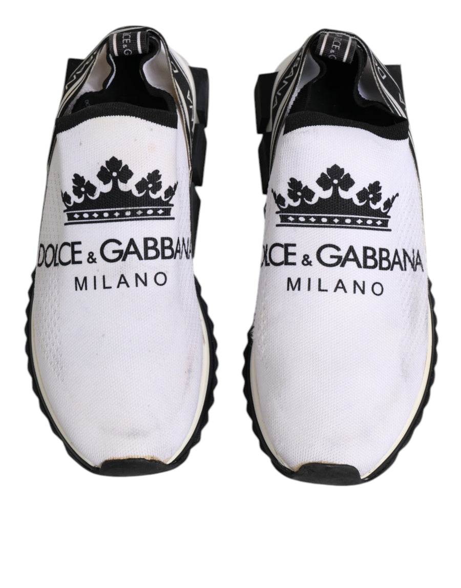 Dolce & Gabbana White Crown Low Top Sorrento Sneakers Shoes