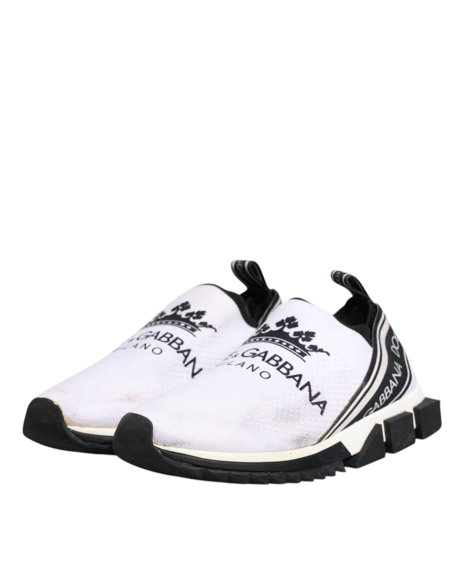 Dolce & Gabbana White Crown Low Top Sorrento Sneakers Shoes