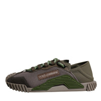 Dolce & Gabbana Army Green Low Top NS1 Men Sneakers Shoes