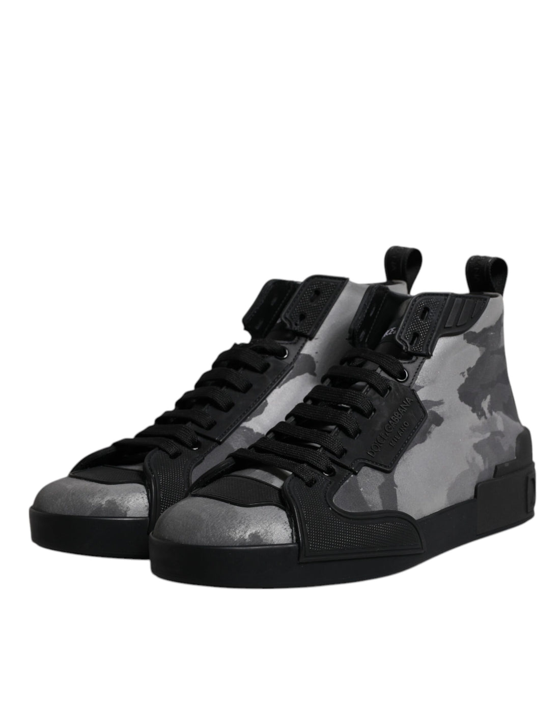 Dolce & Gabbana Multicolor Camouflage High Top Sneakers Shoes