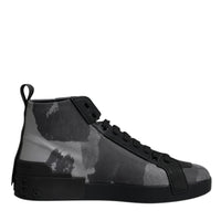 Dolce & Gabbana Multicolor Camouflage High Top Sneakers Shoes