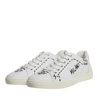 Dolce & Gabbana White Leather Milano Low Top Sneakers Shoes