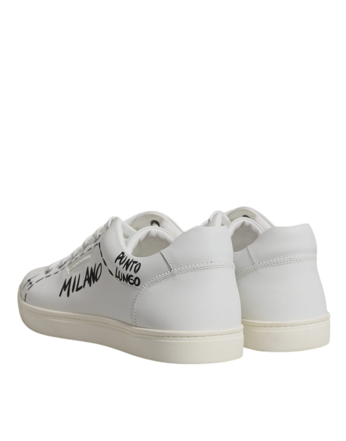 Dolce & Gabbana White Leather Milano Low Top Sneakers Shoes