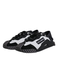 Dolce & Gabbana Black White Mesh NS1 Low Top Sneakers Shoes