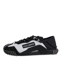 Dolce & Gabbana Black White Mesh NS1 Low Top Sneakers Shoes