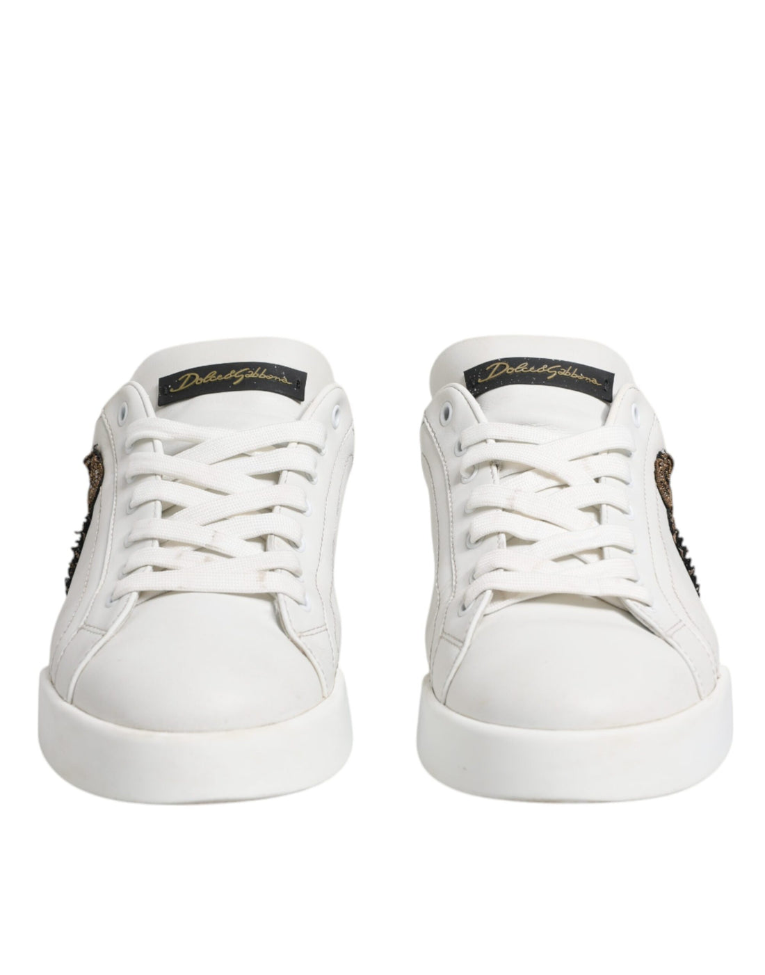 Dolce & Gabbana White Crown Patch Portofino Sneakers Shoes