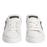 Dolce & Gabbana White Crown Patch Portofino Sneakers Shoes