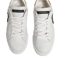 Dolce & Gabbana White Crown Patch Portofino Sneakers Shoes