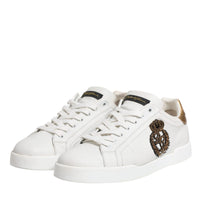 Dolce & Gabbana White Crown Patch Portofino Sneakers Shoes