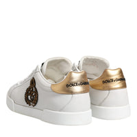 Dolce & Gabbana White Crown Patch Portofino Sneakers Shoes