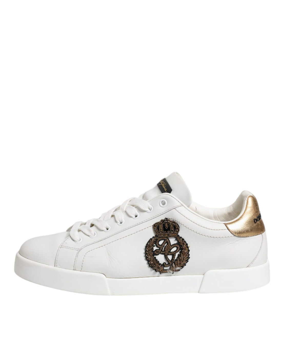 Dolce & Gabbana White Crown Patch Portofino Sneakers Shoes