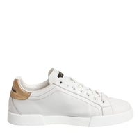 Dolce & Gabbana White Crown Patch Portofino Sneakers Shoes