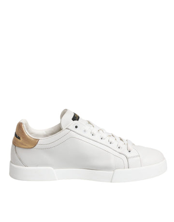 Dolce & Gabbana White Crown Patch Portofino Sneakers Shoes