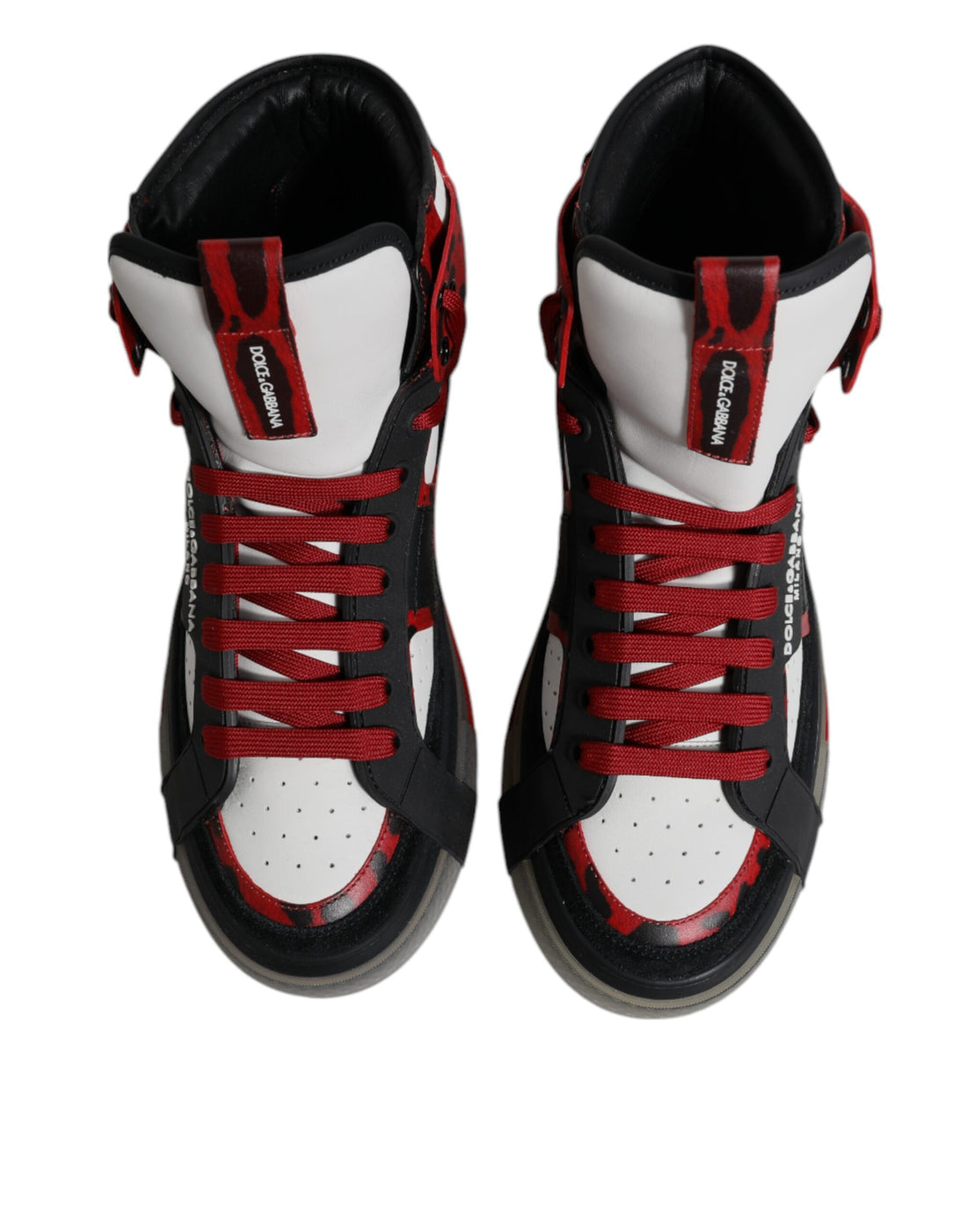 Dolce & Gabbana Multicolor Leather High Top Sneakers Shoes