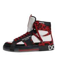 Dolce & Gabbana Multicolor Leather High Top Sneakers Shoes