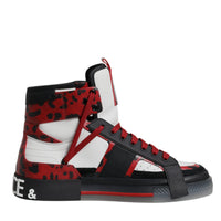 Dolce & Gabbana Multicolor Leather High Top Sneakers Shoes