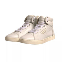 Dolce & Gabbana White London Logo High Top Sneakers Shoes