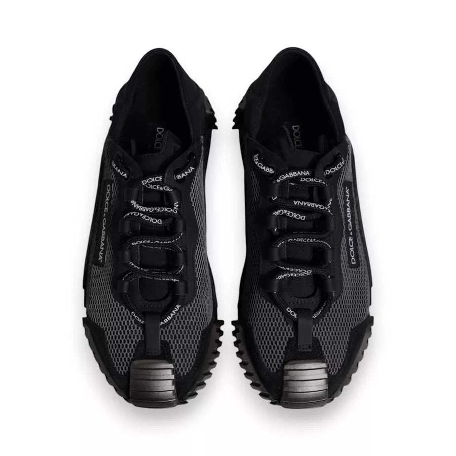 Dolce & Gabbana Black Nylon NS1 Low Top Men Sneakers Shoes